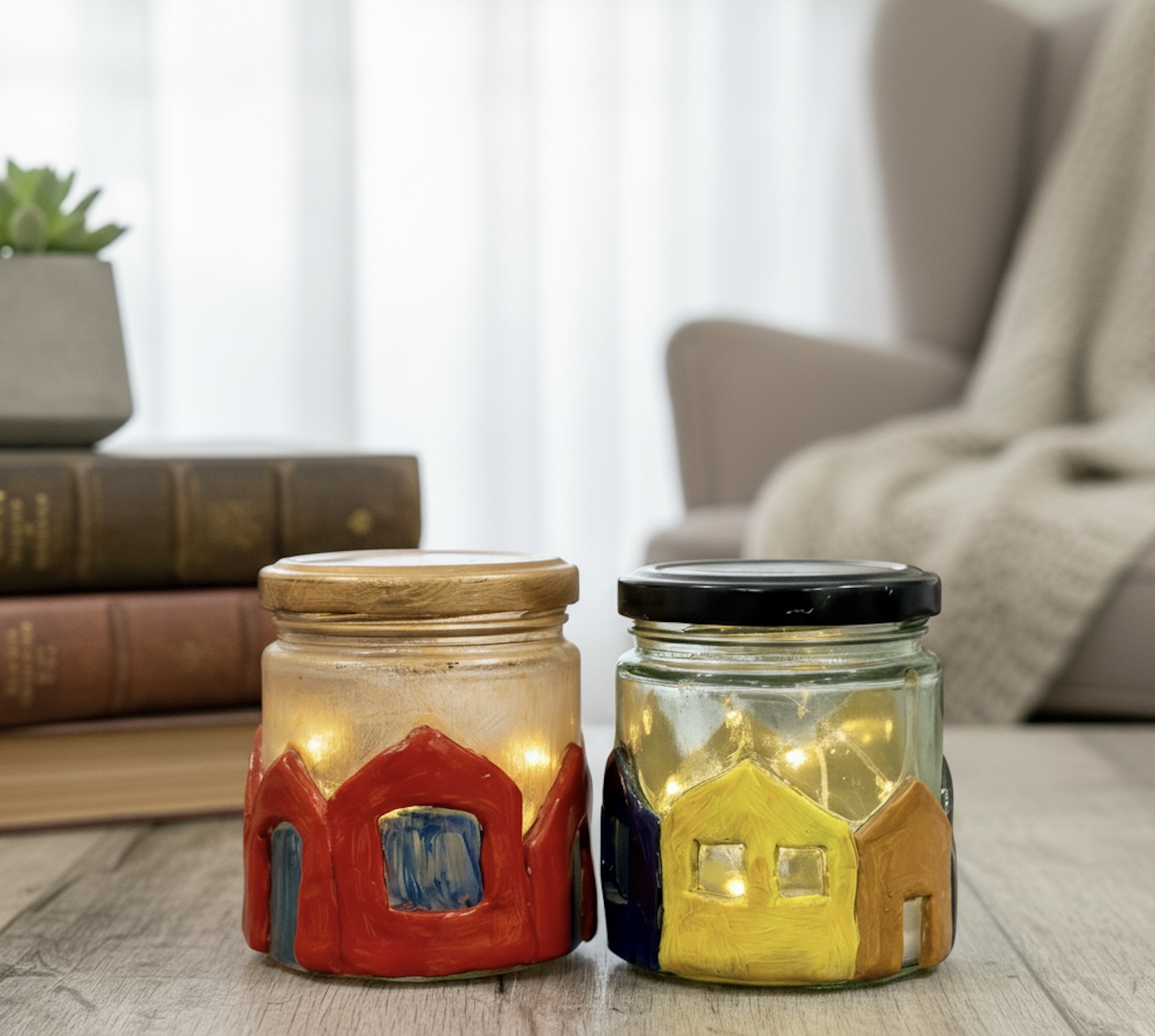 bottle art with clay