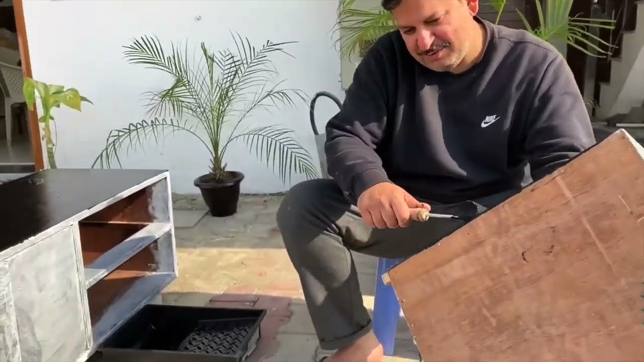 repurposing old tv cabinet