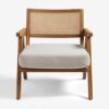 Handcrafted Rattan Lounge Chair in Natural Finish